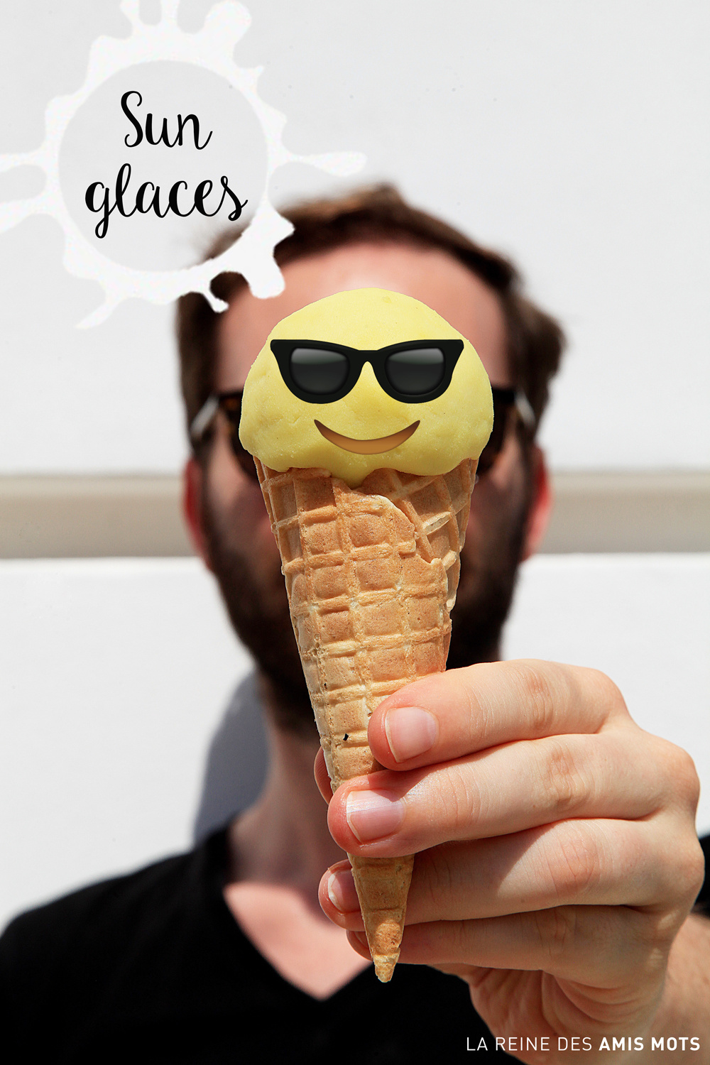 EMOTI-CÔNES : "Sun glaces" I © La reine des amis mots (2018)